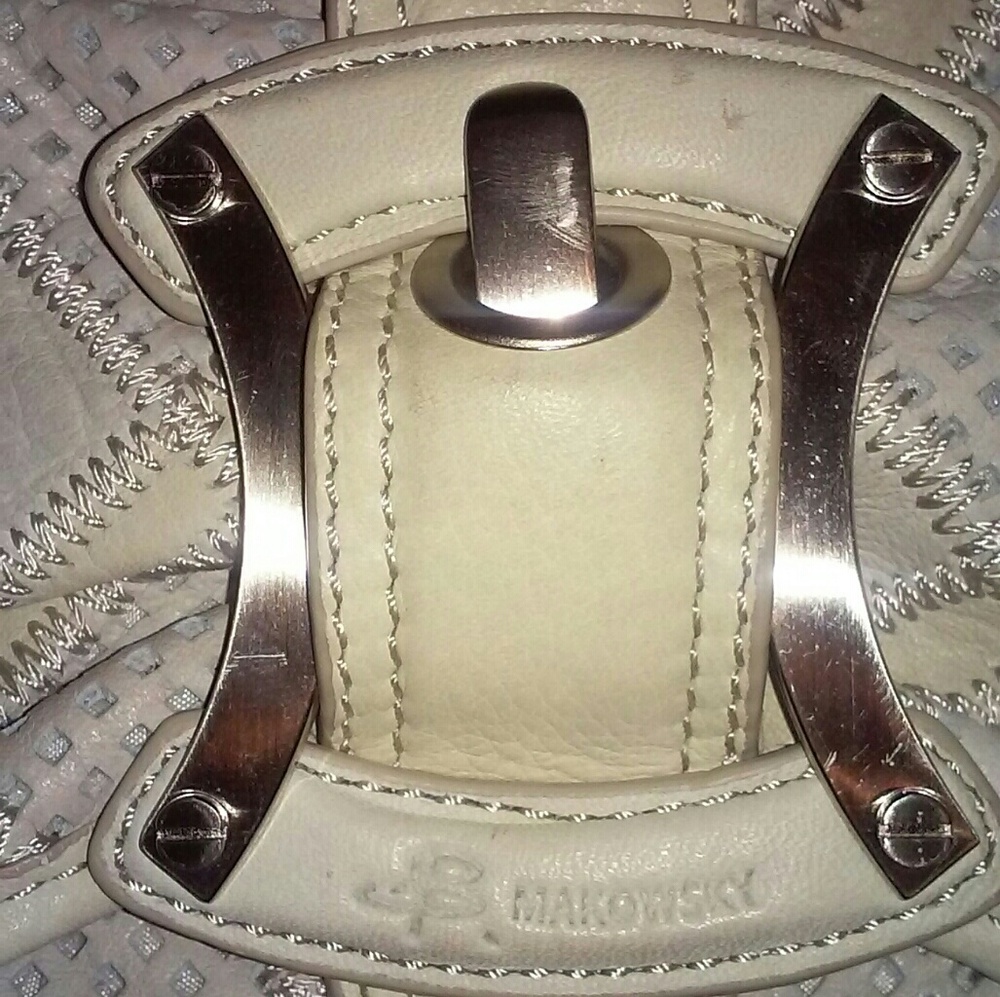 B.Makowsky Patchwork Leather Hobo - image 2